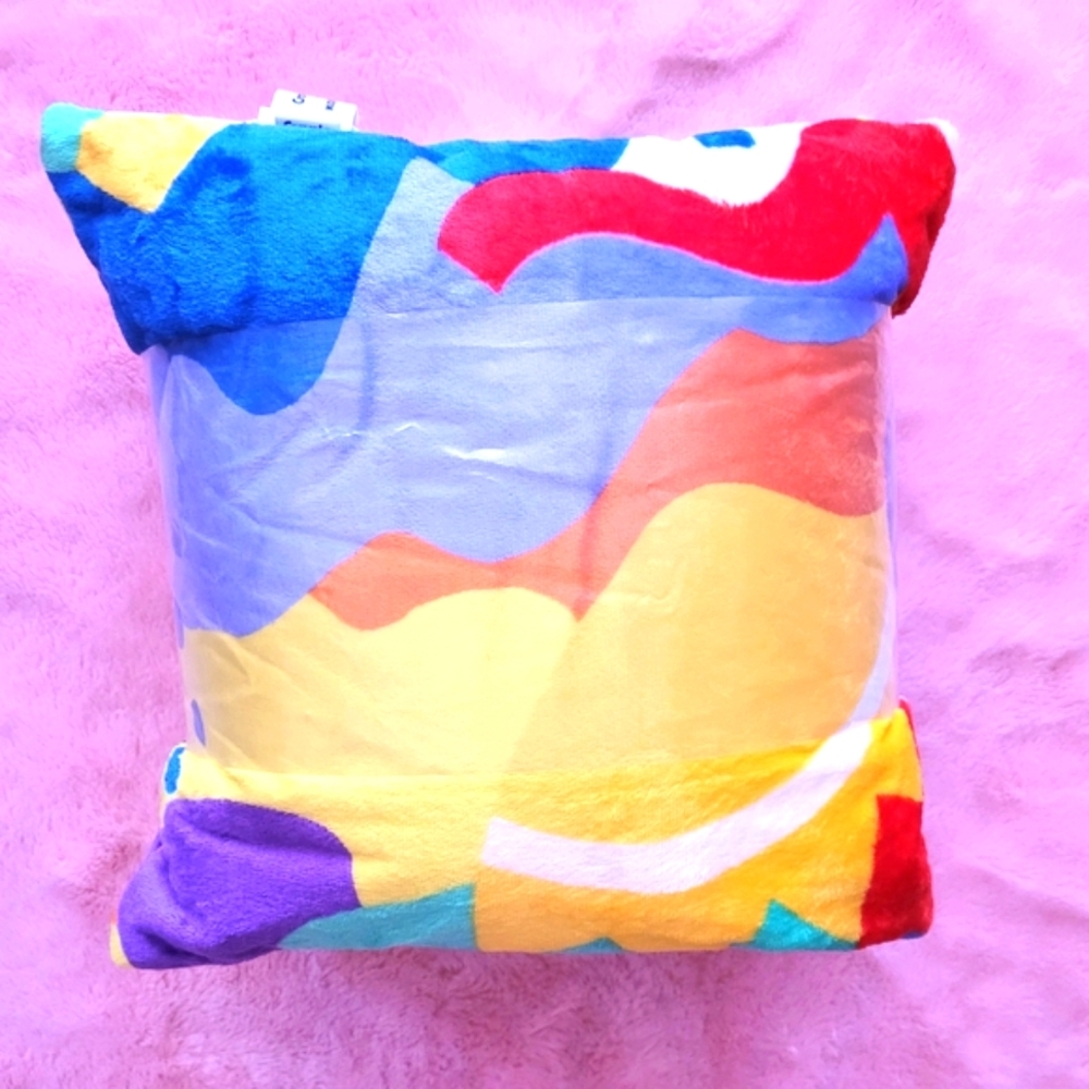 Crayola Colorful Patchwork Pillow Set - Red, Blue, Green, Yellow